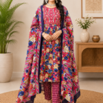 100% Pure Cotton Floral Printed Kurta Set with Dupatta