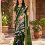 Elegant Green Designer Saree