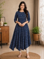 Elegant  Printed Flared Kurthi