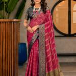 Elegant Pink Kadwa Silk Designer Saree