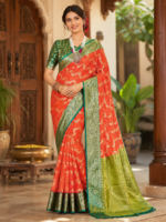 Sunset Glow Kadwa Silk Saree